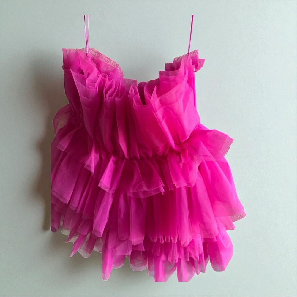 Altar’d State Daria Hot Pink Tulle Dress Size XL NWT - Picture 2 of 11